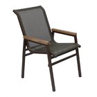 Cadeira De Alumínio E Tela Sling De Jantar E Área Externa Mar