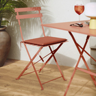 Cadeira Aço Flora II Origami Laranja 79x49x36cm Naterial