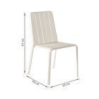 Cadeira de Alumínio para Jardim sem Braço Bege 87x52x58cm Idaho Naterial