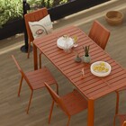 Cadeira para Jardim de Alumínio Idaho Laranja 85x52x61,5cm Naterial