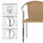 Cadeira De Aluminio Toquio 2 Unidades E Mesa Alta Toquio Para