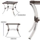 Cadeira De Aluminio Toquio 4 Unidades E Mesa Baixa Colombia P