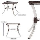 Cadeira De Aluminio Toquio 4 Unidades E Mesa Baixa Colombia P