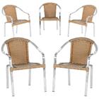 Cadeira De Aluminio Toquio 5 Unidades Para Area, Piscina , Fi