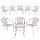 Cadeira De Aluminio Toquio 8 Unidades E Mesa Baixa Colombia P