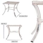 Cadeira De Aluminio Toquio 8 Unidades E Mesa Baixa Colombia P