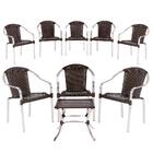 Cadeira De Aluminio Toquio 8 Unidades E Mesa Baixa Colombia P