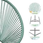 Cadeira De Área Acapulco Bahamas Azul Turquesa Corda Sintetic