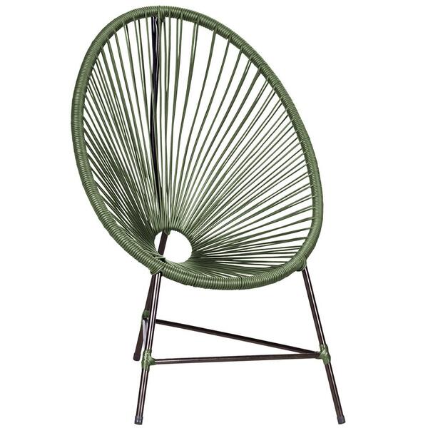 Cadeira De Área Acapulco Bahamas Verde Musgo Corda Sintetica