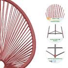 Cadeira De Área Acapulco Bahamas Vermelho Corda Sintetica ( 1