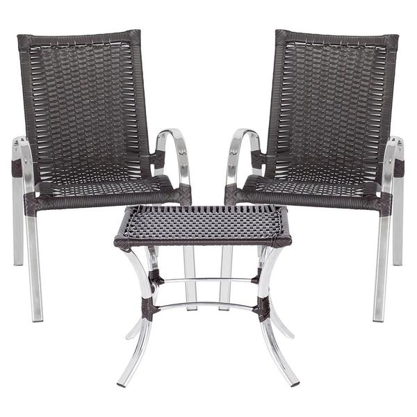 Cadeira De Área Colombia 2 Unidades E Mesa Baixa Colombia Par