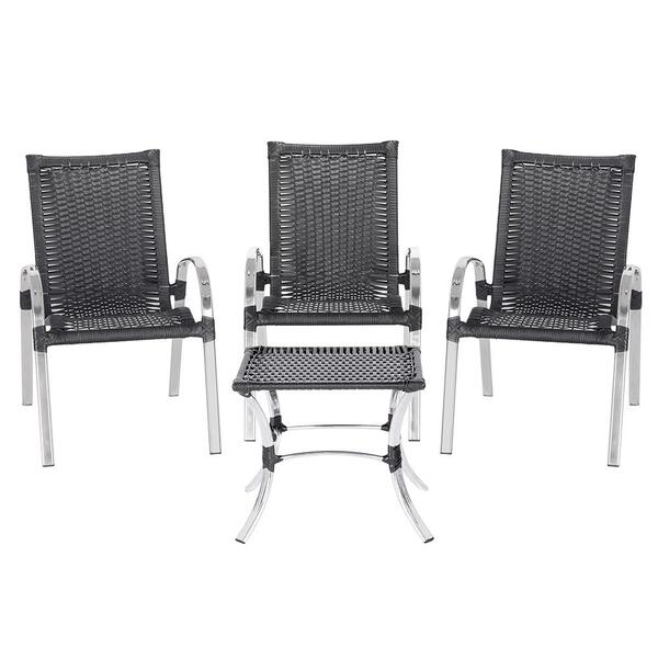 Cadeira De Área Colombia 3 Unidades E Mesa Baixa Colombia Par