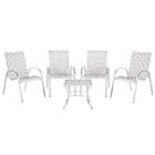 Cadeira De Área Colombia 4 Unidades E Mesa Baixa Colombia Par