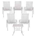 Cadeira De Área Colombia 5 Unidades E Mesa Baixa Colombia Par