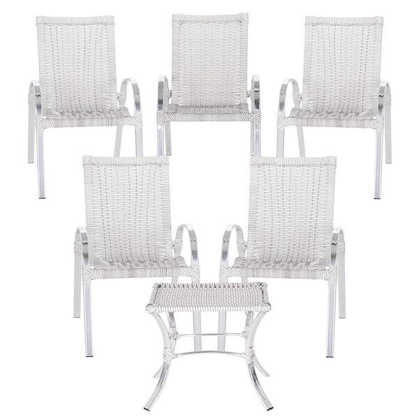 Cadeira De Área Colombia 5 Unidades E Mesa Baixa Colombia Par