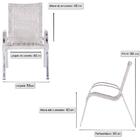 Cadeira De Área Colombia 8 Unidades Para Piscina Em Aluminio