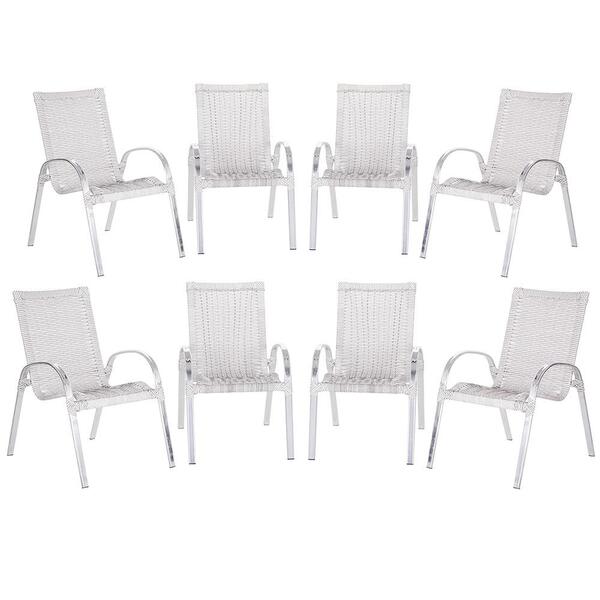 Cadeira De Área Colombia 8 Unidades Para Piscina Em Aluminio