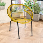 Cadeira De Área Eclipse Tramado Em Fibra Sintética E Aço