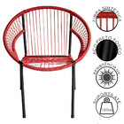 Cadeira De Área Eclipse Tramado Em Fibra Sintética E Aço