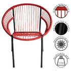 Cadeira De Área Eclipse Tramado Em Fibra Sintética E Aço