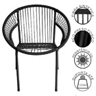 Cadeira De Área Eclipse Tramado Em Fibra Sintética E Aço