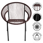 Cadeira De Área Eclipse Tramado Em Fibra Sintética E Aço