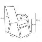 Cadeira De Área Externa Bela De Aço Carbono E Fibra Sintética