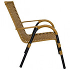 Cadeira De Área Externa Bela De Aço Carbono E Fibra Sintética