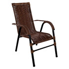 Cadeira De Área Externa Bela De Aço Carbono E Fibra Sintética