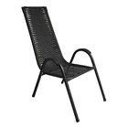 Cadeira De Área Externa Canadá De Aço Carbono E Fibra Sintéti