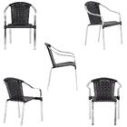 Cadeira De Area Externa Tóquio 3 Unidades E Mesa, Aluminio E