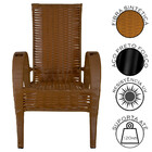 Cadeira De Área Externa Vitória De Aço Carbono E Fibra Sintét