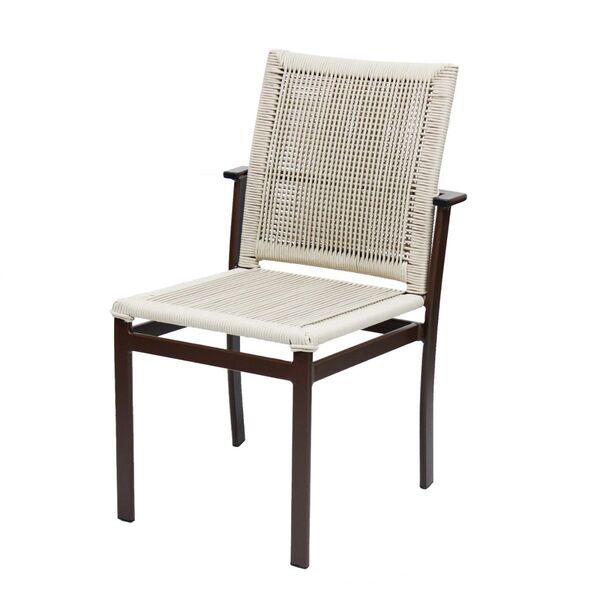 Cadeira De Área Gourmet Em Alumínio E Corda Náutica - Areia M