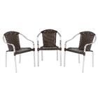 Cadeira De Área Toquio 3 Unidades Para Piscina Em Aluminio E