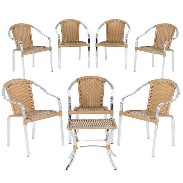 Cadeira De Área Toquio 7 Unidades E Mesa Baixa Colombia Para