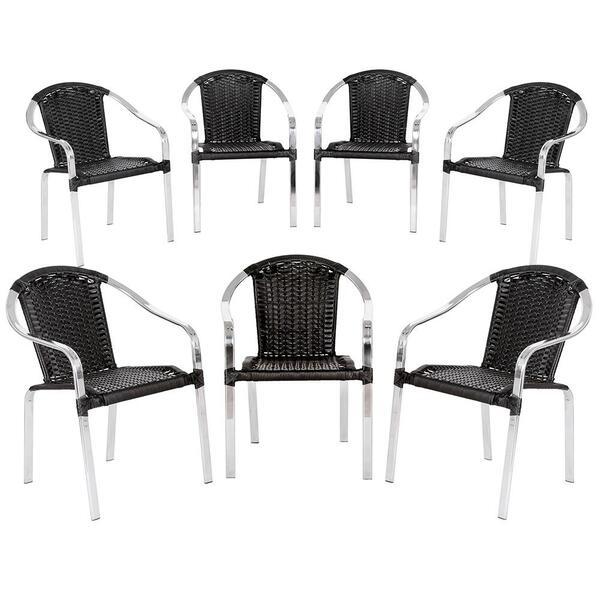 Cadeira De Área Toquio 7 Unidades Para Piscina Em Aluminio E