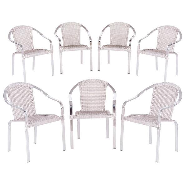 Cadeira De Área Toquio 7 Unidades Para Piscina Em Aluminio E