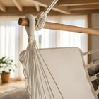 Cadeira De Balanço Acolchoada Suspensa Rede De Teto Cru