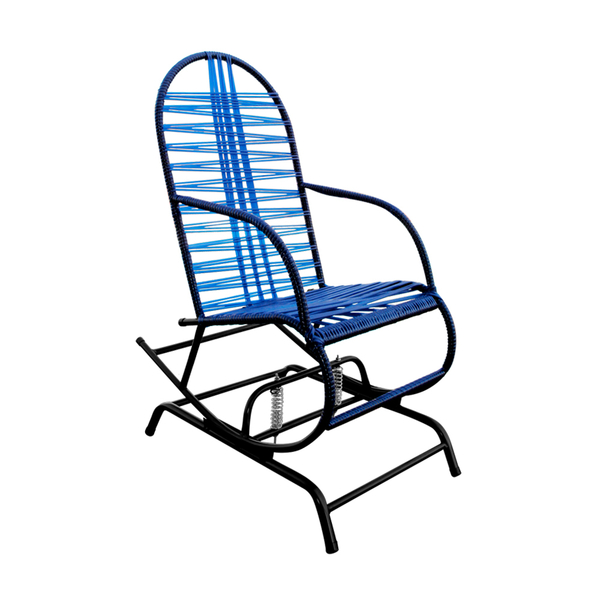 Cadeira De Balanço Adulta Em Fio Duplo Azul