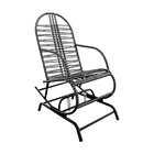 Cadeira De Balanço Adulta Em Fio Duplo Prata E Preta