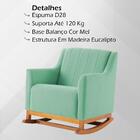 Cadeira De Balanço Base Madeira Mell 7054 Linho Dmobiliario
