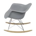 Cadeira De Balanço Eames Com Braço Cinza