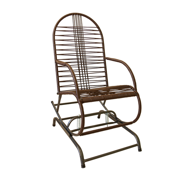 Cadeira De Balanço Em Fio Para Varanda/area Adulto Marrom