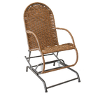 Cadeira De Balanço Em Junco Para Varanda/area Adulto Argila