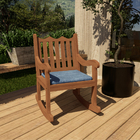 Cadeira De Balanço Em Madeira Maciça Com Estofado Robust Curv