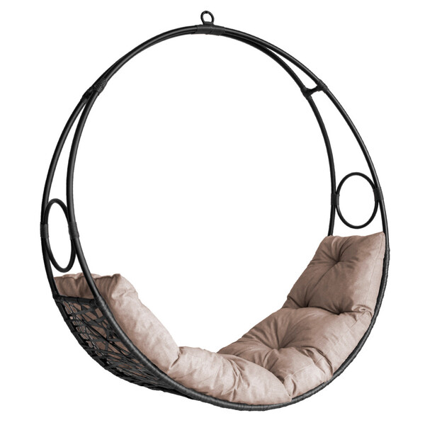 Cadeira De Balanço Lua Suspensa Em Fibra Sintética