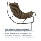 Cadeira De Balanço Orgânica Base Inox Anelídeos Amber