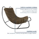 Cadeira De Balanço Orgânica Base Inox Anelídeos Amber