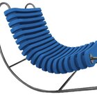 Cadeira De Balanço Orgânica Base Inox Anelídeos Azul