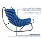 Cadeira De Balanço Orgânica Base Inox Anelídeos Azul